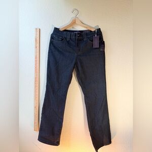 NYDJ Women's Straight Leg Jeans in Deep Indigo